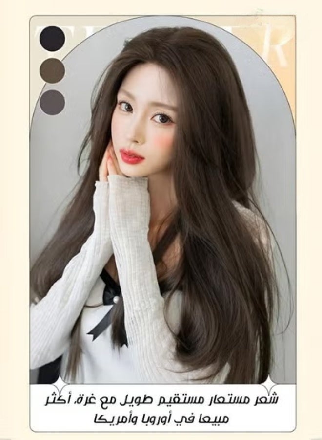 Long Straight Wig with Bangs, Bestseller Globally - Image 2